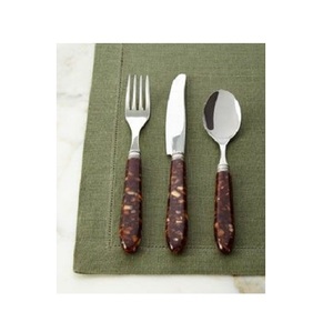 Ensemble de couverts en argent, en acier inoxydable, avec poignée à nœud, service de table, couverts Vintage pour hôtel - Product Image 2