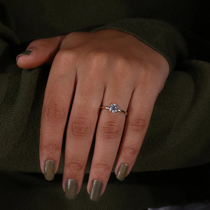 Anillo de diamante cultivado en Laboratorio Ecológico de calidad superior E/VS Clarity High-End al por mayor para esposas - Product Image 6