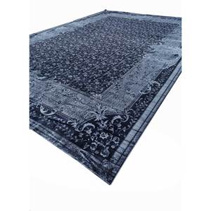 Alfombra de Lana y Seda Anudada a Mano, Color Gris Aurora con Diseño Floral, para Sala de Estar, Pasillo, Diseño Rectangular Tipo Rompecabezas Pae-6176 - Product Image 2