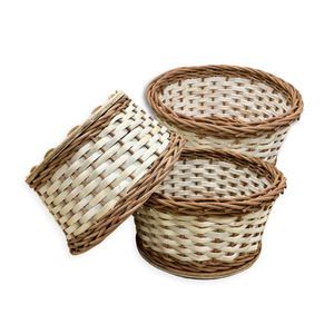 CESTAS DE RATTAN artesanales: perfectas para almacenamiento, comedor y reuniones al aire libre - Product Image 1