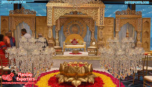 Glorioso Hindu Marriage Palace Mandap Grand Indian Wedding Decor & Setup para Big Fat Indian Weddings - Product Image 3