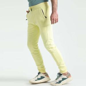 Pantalon pour homme respirant en toile légère de couleur unie, coupe régulière, poche décontractée de style rue haute - Product Image 1