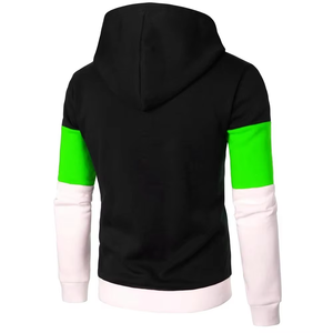 Sudadera con capucha de hombre de manga larga azul cielo superventas de excelente calidad disponible en fábrica cremallera completa con dos bolsillos Twin Color - Product Image 2