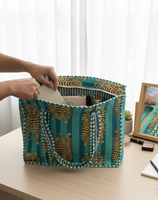 À la mode à la mode indien matelassé personnalisé imprimé coton sac à main femmes sacs fourre-tout pour filles sac à main dans un bel ensemble de créateurs