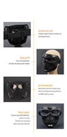 Lunettes de casque de moto tactique masque de protection extérieur crânes de protection coupe-vent lunettes d'Halloween