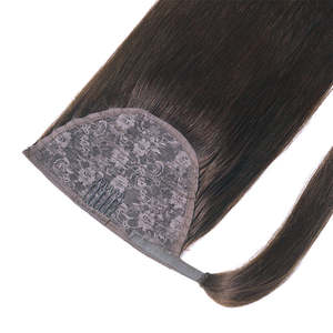 Chocolate Brown Clip-In Ponytail <b>Hair</b> Extensions for Women Straight Body <b>Wave</b> French Curl Kinky Straight Styles - Product Image 3