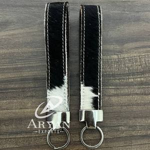 Porte-clés personnalisé en cuir de vachette avec mousqueton, bracelet en cuir véritable, porte-clés cadeau, sangles de mousqueton, porte-clés, lanières de luxe - Product Image 1