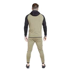 Nouveauté Survêtement de jogging décontracté à fermeture éclair complète pour hommes ensemble de pantalons en polaire pour hommes fermeture éclair à manches longues écologique pour l'hiver - Product Image 3