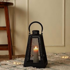 Revêtement de poudre noire de support de bougie de fer de luxe de prix usine pour la décoration de maison et de Noël avec le moule élégant de bougie - Product Image 3