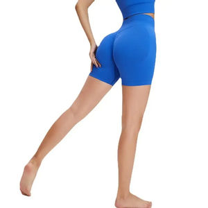 2024 personnalisé femmes été pêche bout à bout Fitness Shorts haute élastique respirant Gym Shorts couleur unie Offre Spéciale personnalisable - Product Image 4