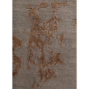 Kavi <b>Grey</b> Black Hand Knotted Wool Bamboo Silk Rug Abstract for Home Hallway 10mm Project Error Jaipur Rugs US Model Esk-431 - Product Image 2