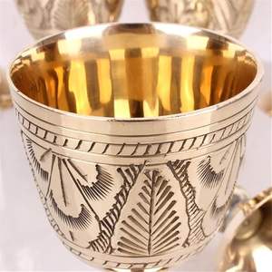 Le verre à vin en laiton de haute qualité comprend des termes de conception de fête d'église pour améliorer les acheteurs au prix de gros bon marché - Product Image 4