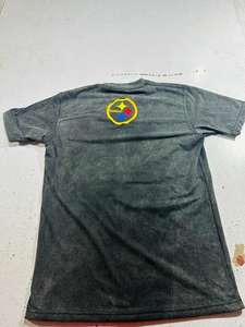 100% algodón lavado ácido camiseta DTF impresión frontal Logo bordado espalda Logo tejido etiqueta lateral corto sólido hecho Tansy Industry - Product Image 4