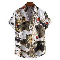 Chemises Hawaïennes Tropicales pour Hommes, Couleurs Personnalisables, 100% Polyester Coton, Boutons Solides, Vêtements de Plage d'Été, Anti-Plis, Séchage Rapide