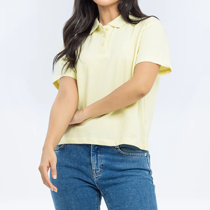 เสื้อโปโลแขนสั้นสตรีน้ำหนักเบา2025โลโก้ออกแบบได้ตามต้องการ - Product Image 2