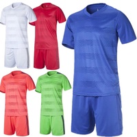 Tenue de sport de football personnalisée, haut de gamme, 100% polyester, respirante, légère, à manches courtes, pour adultes unisexes