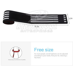 Rodilleras con logotipo personalizado para culturismo y levantamiento de pesas con fuerte soporte elástico para venta en línea - Product Image 5