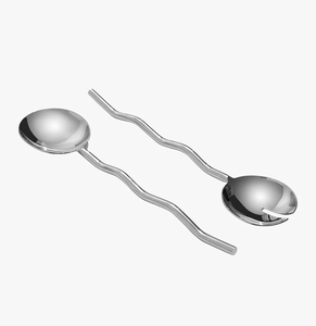 Serveur de salade en acier inoxydable le plus vendu ensemble de salade antique fourchette et cuillère avec manche en bois pour couverts en acier miroir - Product Image 6