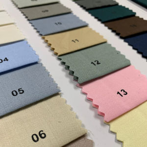 Fábrica al por mayor 36 ancho jazmín camisas telas poliéster/algodón liso teñido para hombres y damas trajes para niños - Product Image 1