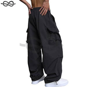 Pantalones Cargo holgados para hombre, pantalones Cargo informales de paracaídas, bolsillos, pantalones bombachos holgados de Hip Hop, ropa elegante para el día a día - Product Image 4