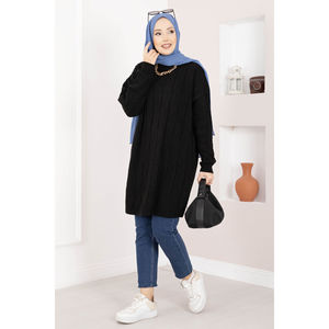 เสื้อคลุมไหมพรมลายบาคลาวาสีดำสไตล์ลำลองสำหรับฤดูใบไม้ร่วง - Product Image 4