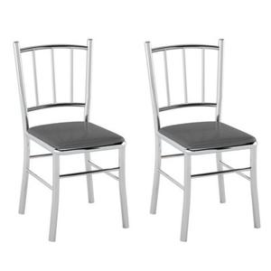 Lujosas sillas de hierro de estilo vintage con respaldos curvos y asientos tapizados diseñados para espacios de comedor modernos y elegantes - Product Image 3