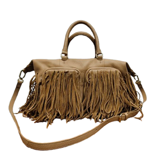 Elegante bolso de mano de cuero genuino para mujer de calidad superior, bandolera personalizable con multicompartimento abierto - Product Image 1