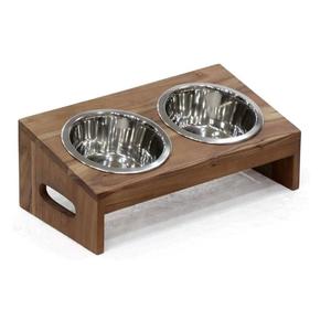Customizable Premium Quality Wooden Pet Diner with Dual Eco-Friendly Stainless Steel Bowls for <b>Dogs</b> Cats Export Price Available - Product Image 4