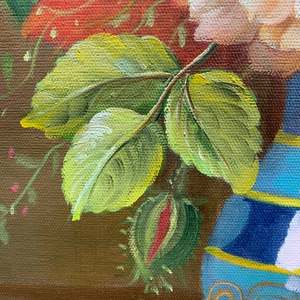 Pintura al Óleo 100% Pintada a Mano, 24\"x20\", sobre Lienzo de Algodón, con Marco, Arte de Pared, Hojas de Árbol con Lámina Dorada, Campo, Estilo Clásico - Product Image 2