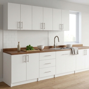Muebles de Cocina de Melamina, Modernos, Modulares, Económicos, de Tablero de Partículas MFC, Juego Completo, Empaque Plano, Tamaño Personalizado, Turquía - Product Image 3