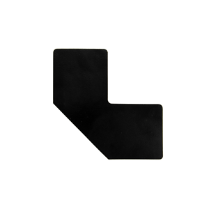 LongLife - Marcatura del Pavimento L-Angolo, autoadesivo 75mm, Nero, 50 pz. / Confezione.- LG-75-L-06 - Product Image 1