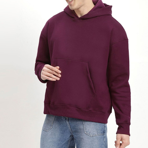 100% coton en gros coton lourd surdimensionné hommes sweats à capuche Logo personnalisé Streetwear plaine conception sweats à capuche - Product Image 4