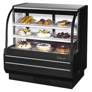 Turbo Air TCGB-48-W(B)-N 48.5in Electric <b>Refrigerated</b> Bakery Display Case Cooler with Curved Glass - Product Image 2