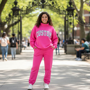 Ensemble de survêtement 2 pièces pour femme, style streetwear, respirant, à capuche, uni, pour l'hiver 2025, idéal pour le sport et le fitness - Product Image 2