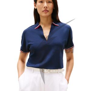 Camisetas Polo Premium para Mujer 2026, Algodón Orgánico Ecológico, Corte Ajustado, Cuello en V Abierto, Cuello Camisero, Personalizable, MOQ Bajo - Product Image 1