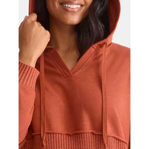 Sweatshirts à capuche surdimensionnés pour femmes, en polaire doux et chaud, style décontracté pour femmes, logo personnalisé, vente en gros d'usine - Product Image 4