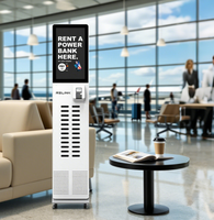 Station de location de batteries externes partagées à 24 emplacements avec charge rapide et SDK pour restaurants, cafés - Options de paiement multiples portables
