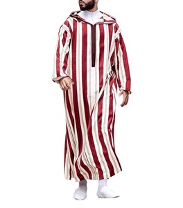 Thobe มุสลิมมุสลิมอาหรับแขนยาวของผู้ชายชาวโมร็อกโก - Product Image 4