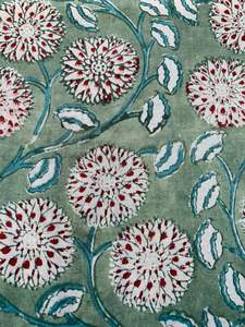 Indian Block Printed <b>Kaftan</b> Maxi Dress for Women Casual Summer Long <b>Top</b> Tunic Elegant Evening Party Wear Natural Button - Product Image 4