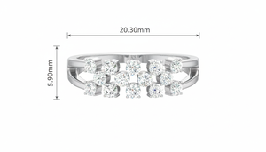 Women's 14K Gold & Natural Diamond Lustre <b>Ring</b> 0.50Ctw Diamond <b>Band</b> - Product Image 2