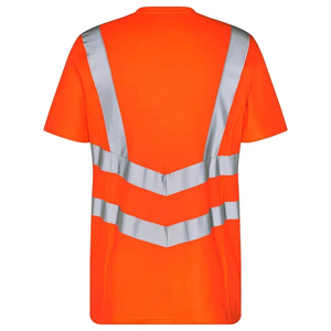 เสื้อยืดนิรภัยสะท้อนแสงแขนสั้นน้ำหนักเบาสำหรับผู้ชาย ชุดทำงานก่อสร้าง เสื้อผ้าเซฟตี้สำหรับทำงาน ราคาขายส่ง - Product Image 4