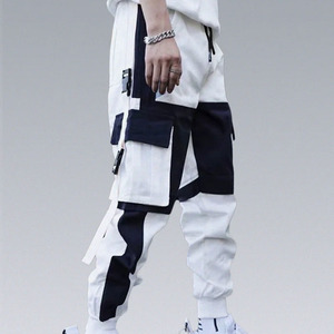Nuevo producto Joggers Cargo Pantalones Hombres Casual Hip Hop Hit Color Pocket Pantalones masculinos Pantalones de chándal Streetwear Cintas Techwear Pantalones - Product Image 2