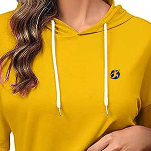 Conjunto de Shorts para Mujer, Diseño Más Reciente, Más Vendido, Sólido, con Cordones, Capucha, 100% Algodón, Felpa, Secado Rápido, Transpirable - Product Image 5