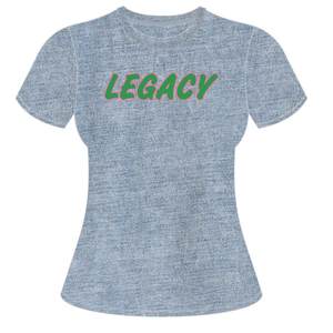 เสื้อยืด Denim 08 Legacy ลายกรีก สำหรับสตรี สีชมพูและเขียว เสื้อยืดสตรีนักศึกษา สไตล์ลำลอง เสื้อยืดกรีก - Product Image 3