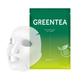 [BARULAB] The Clean Vegan GREENTEA Mask 10 PCS-cosmético coreano/Cosmético de Corea más vendido - Product Image 4