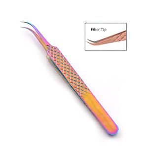 Pinzas de extensión de pestañas postizas de volumen individual de acero inoxidable empaquetadas personalizadas, Punta puntiaguda - Product Image 5