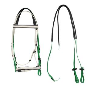 Vente en gros d'équipement de cheval de haute qualité muserolle simple bride et rênes de cheval pour les courses d'équitation - Product Image 2