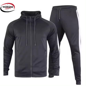 2024 nuevo diseño de alta calidad, precio al por mayor de fábrica, Taring informal de traje deportivo, conjunto de dos piezas, chándal de gran tamaño para hombre - Product Image 4