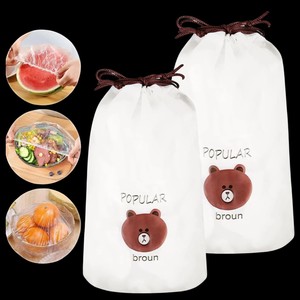 100 Pack Elastic Food Freshness Covers for <b>Pots</b> and Plates Practical Kitchen Bonnets with Storage Bag - Product Image 1