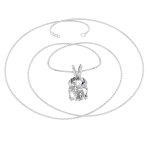 Collar de Moissanita de Joyería Fina Clásica para Mujer, Corte Ovalado de 3 Quilates, Cadena de Eslabones de Oro de 14K, Colgante de Lujo para Fiesta - Product Image 5